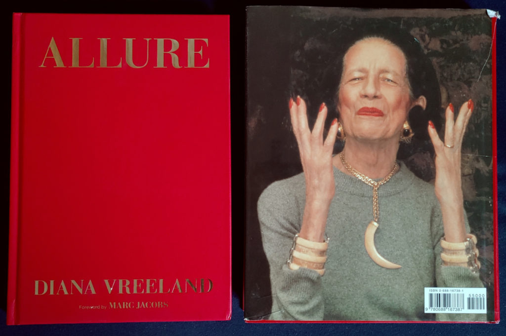 front cover "allure" back cover "diana vreeland" from eleanor dwight