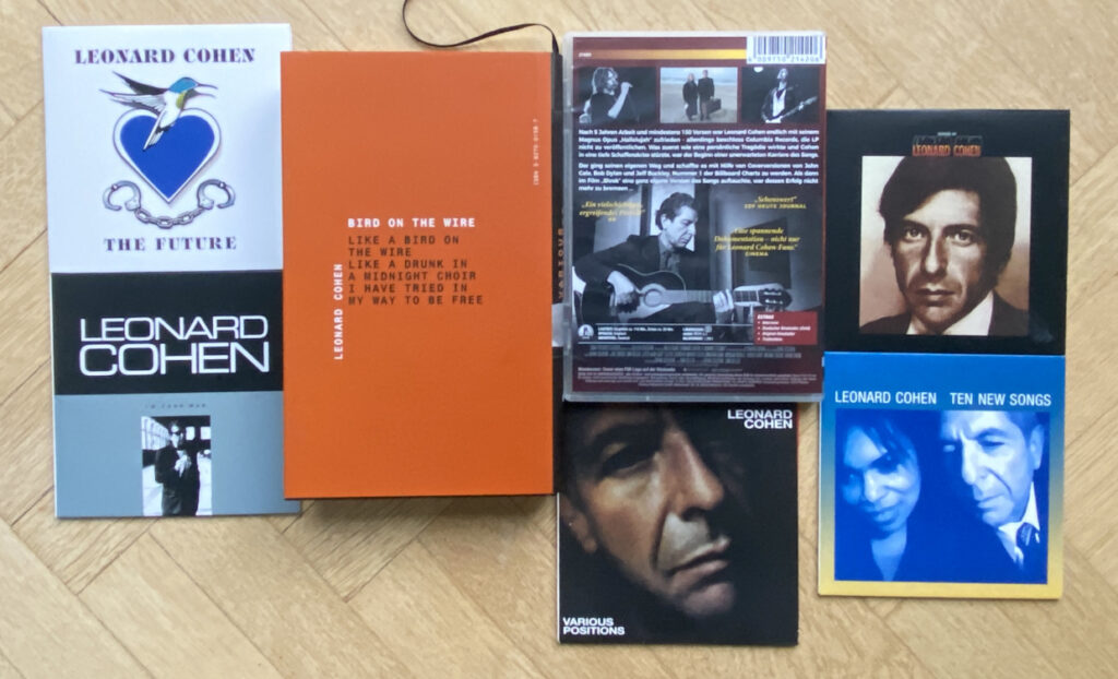 leonard cohen back covers and cds